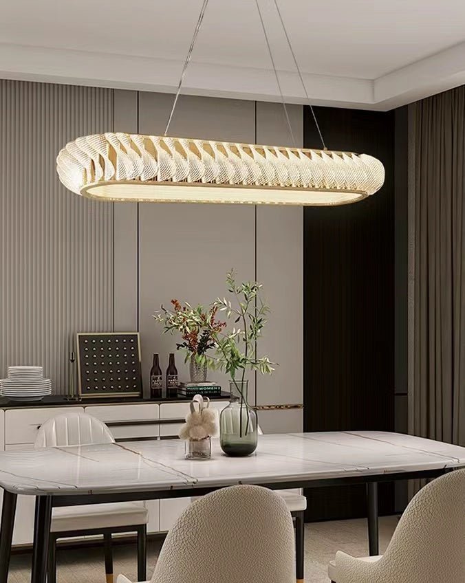 Extra Large Tiers Modern Stainless Steel Oval Chandelier for Dining Room/Kitchen Island/Big Entrys - Zelno Lighting