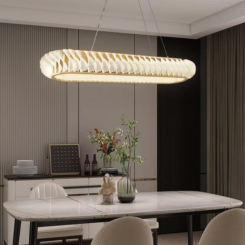Extra Large Tiers Modern Stainless Steel Oval Chandelier for Dining Room/Kitchen Island/Big Entrys - Zelno Lighting