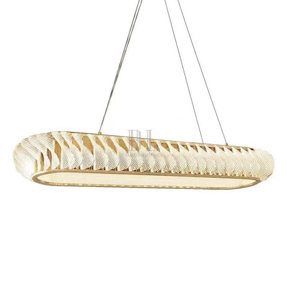 Extra Large Tiers Modern Stainless Steel Oval Chandelier for Dining Room/Kitchen Island/Big Entrys - Zelno Lighting