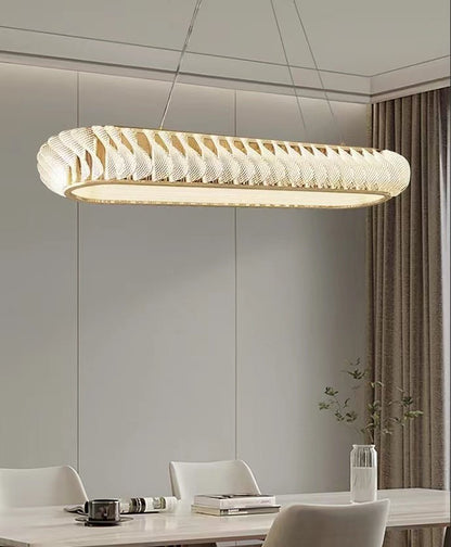 Extra Large Tiers Modern Stainless Steel Oval Chandelier for Dining Room/Kitchen Island/Big Entrys - Zelno Lighting