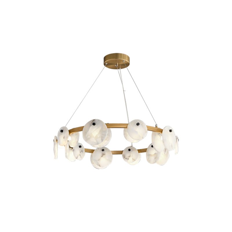 Faelan Alabaster Chandelier Lighting for Bedroom - Zelno