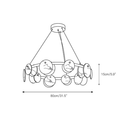 Faelan Alabaster Chandelier Lighting for Bedroom - Zelno
