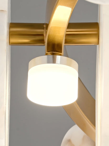 Faelan Alabaster Chandelier Lighting for Bedroom - Zelno