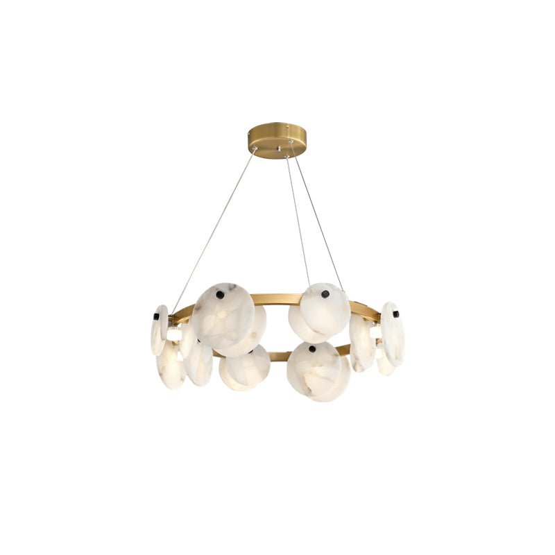 Faelan Alabaster Chandelier Lighting for Bedroom - Zelno