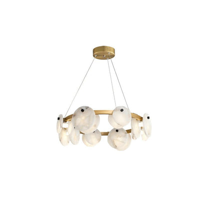Faelan Alabaster Chandelier Lighting for Bedroom - Zelno