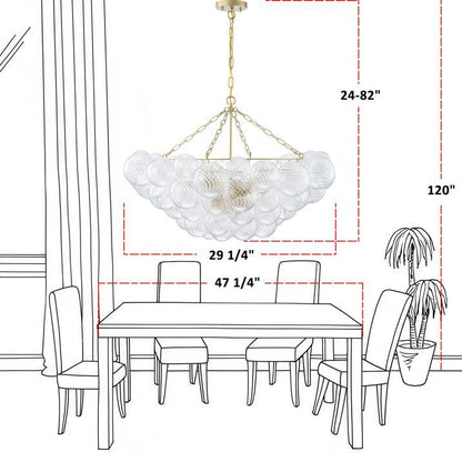Falia Round Chandelier - Zelno Lighting