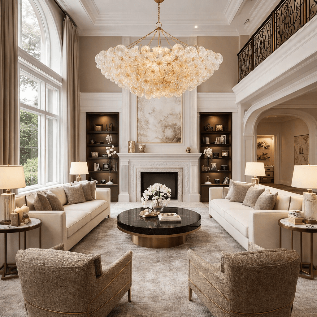 Falia Round Chandelier - Zelno Lighting