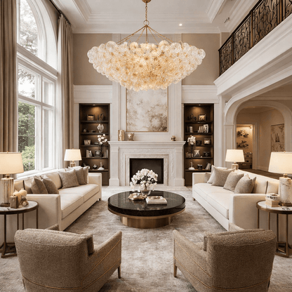 Falia Round Chandelier - Zelno Lighting