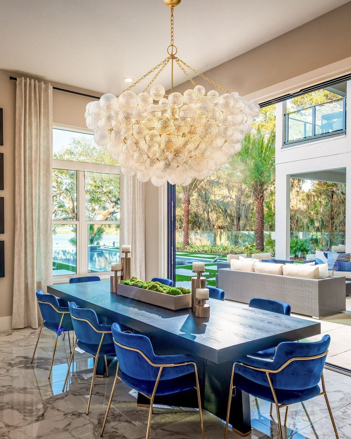 Falia Round Chandelier - Zelno Lighting