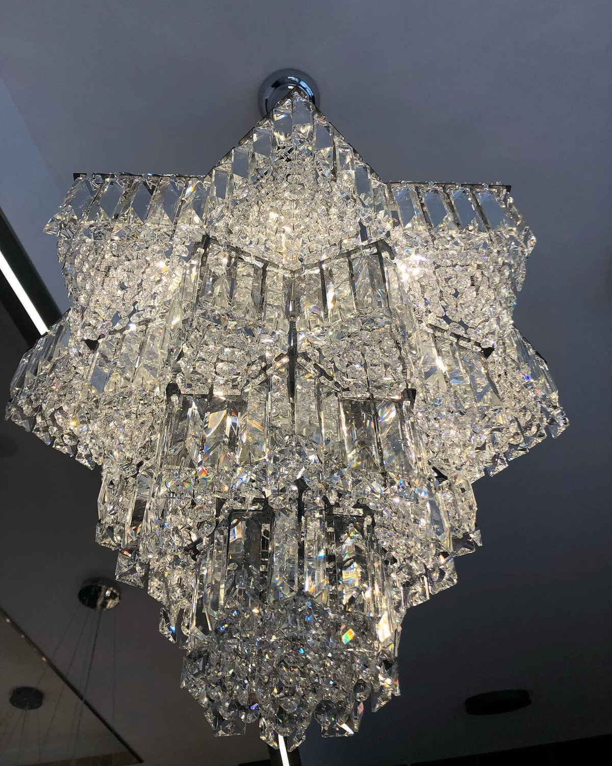 Fashion Star Shaped Chandelier Crystal Ceiling Light Fixture For Small Living Room/ Bedroom - Zelno Lighting