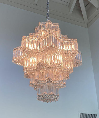 Fashion Star Shaped Chandelier Crystal Ceiling Light Fixture For Small Living Room/ Bedroom - Zelno Lighting