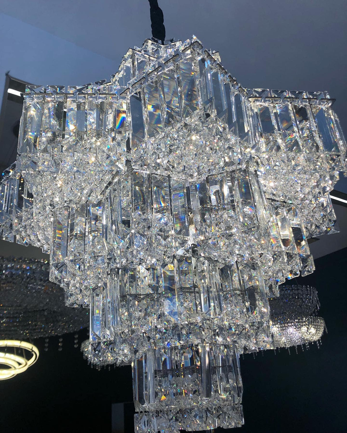 Fashion Star Shaped Chandelier Crystal Ceiling Light Fixture For Small Living Room/ Bedroom - Zelno Lighting