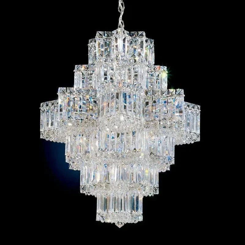 Fashion Star Shaped Chandelier Crystal Ceiling Light Fixture For Small Living Room/ Bedroom - Zelno Lighting