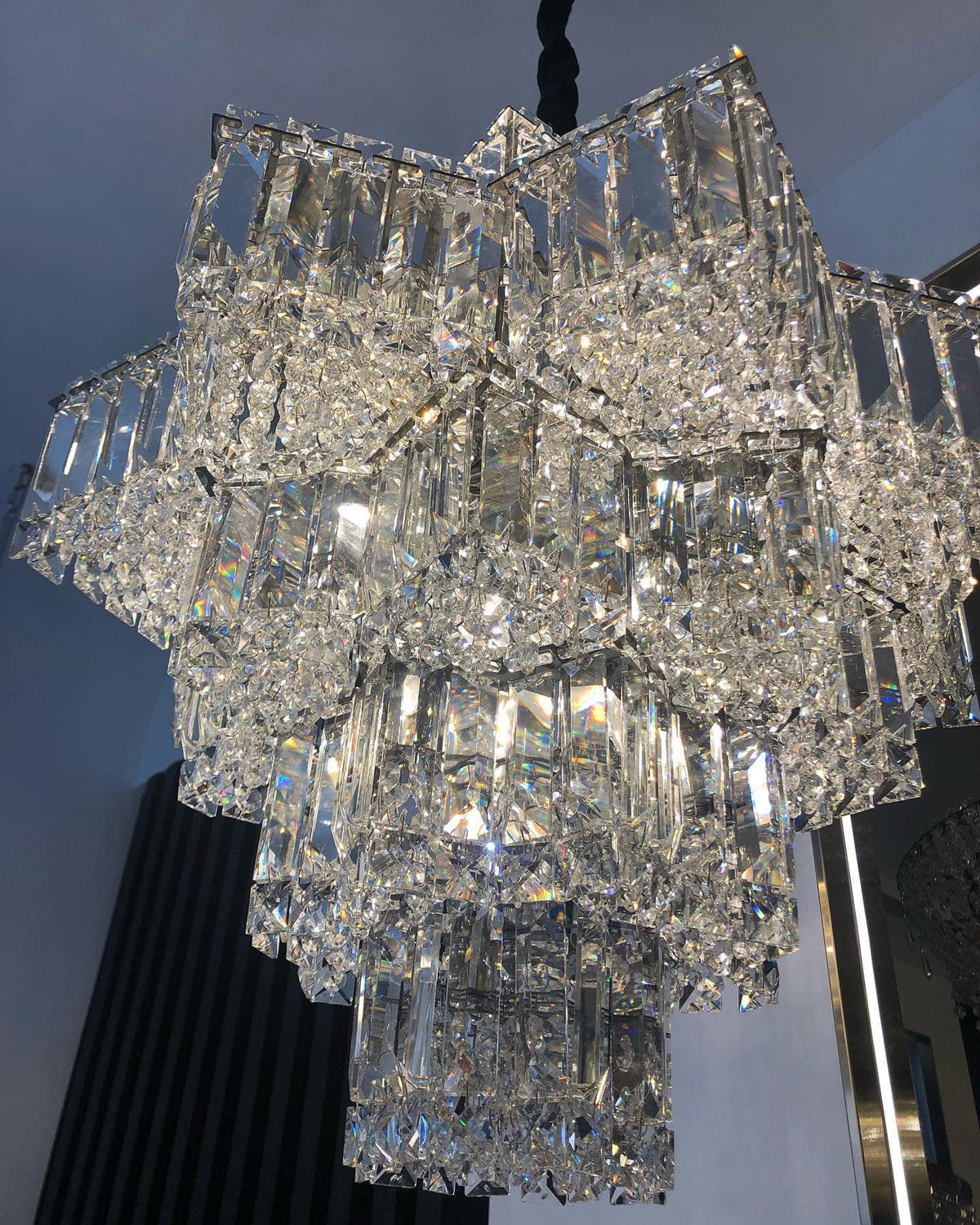 Fashion Star Shaped Chandelier Crystal Ceiling Light Fixture For Small Living Room/ Bedroom - Zelno Lighting