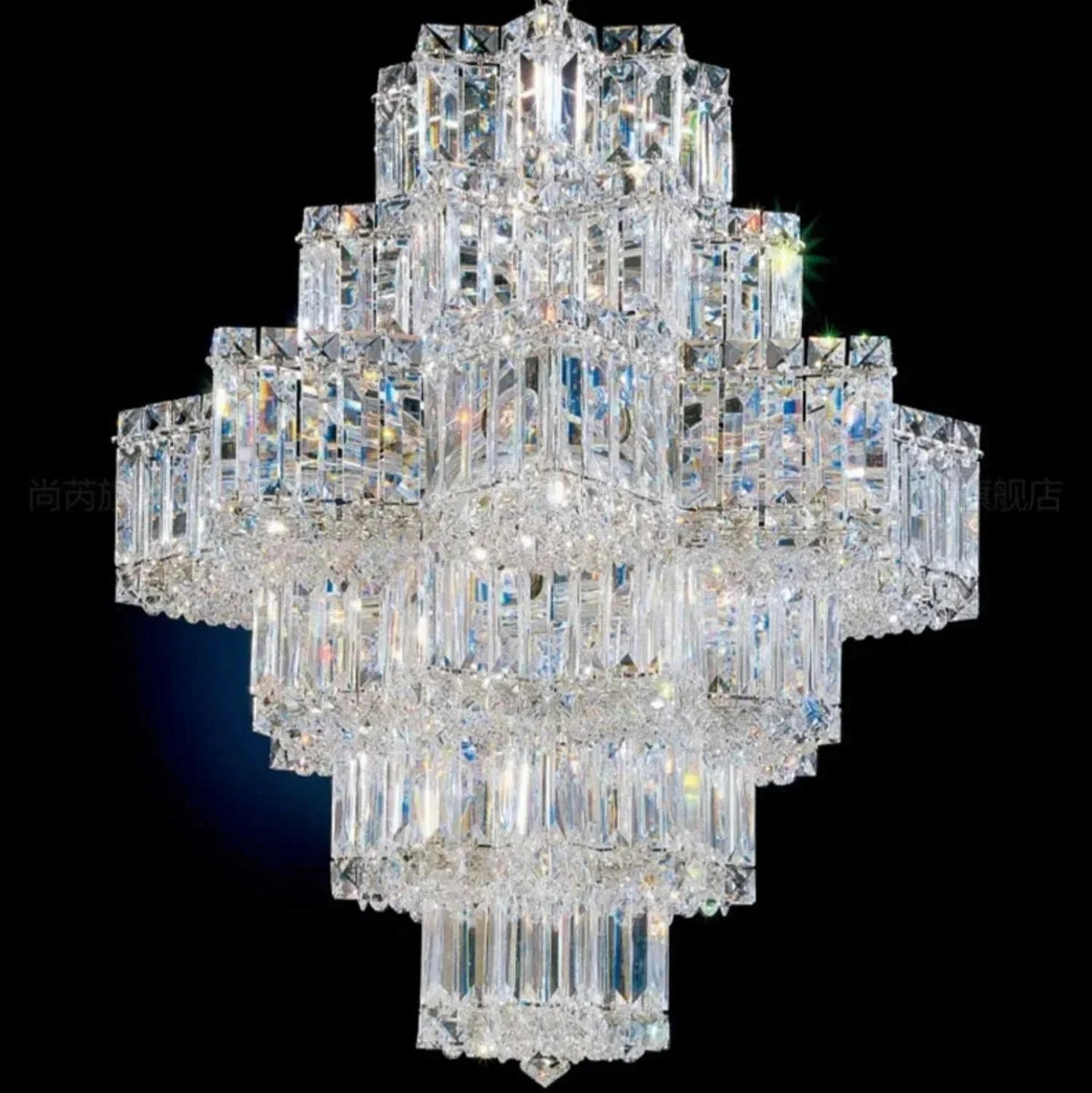 Fashion Star Shaped Chandelier Crystal Ceiling Light Fixture For Small Living Room/ Bedroom - Zelno Lighting