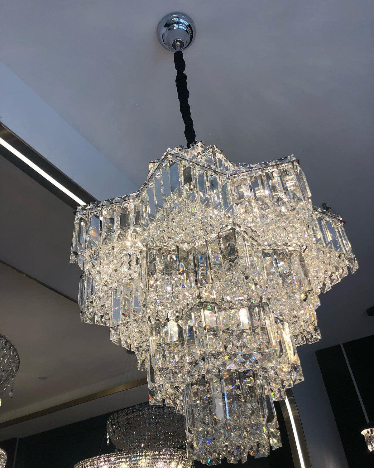 Fashion Star Shaped Chandelier Crystal Ceiling Light Fixture For Small Living Room/ Bedroom - Zelno Lighting