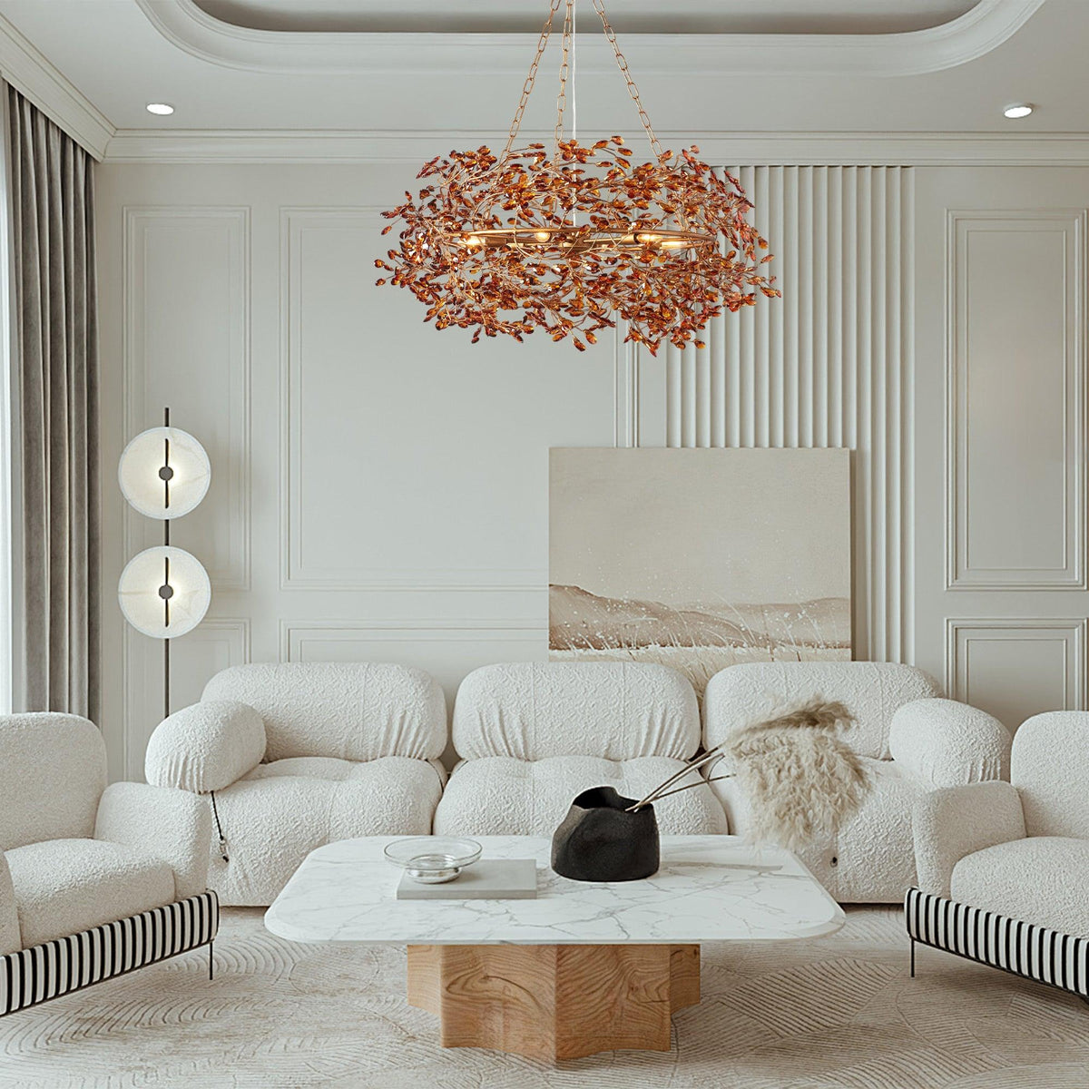 Fiore Crown Chandelier 39" 48" 60" - Zelno