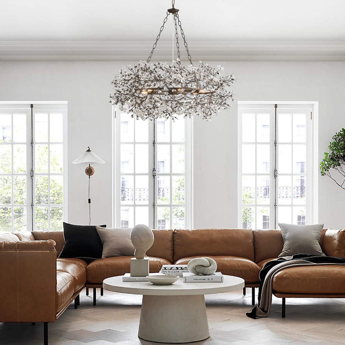 Fiore Crown Chandelier 39" 48" 60" - Zelno