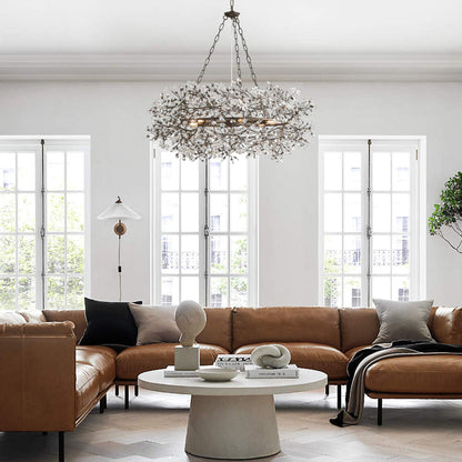 Fiore Crown Chandelier 39" 48" 60" - Zelno