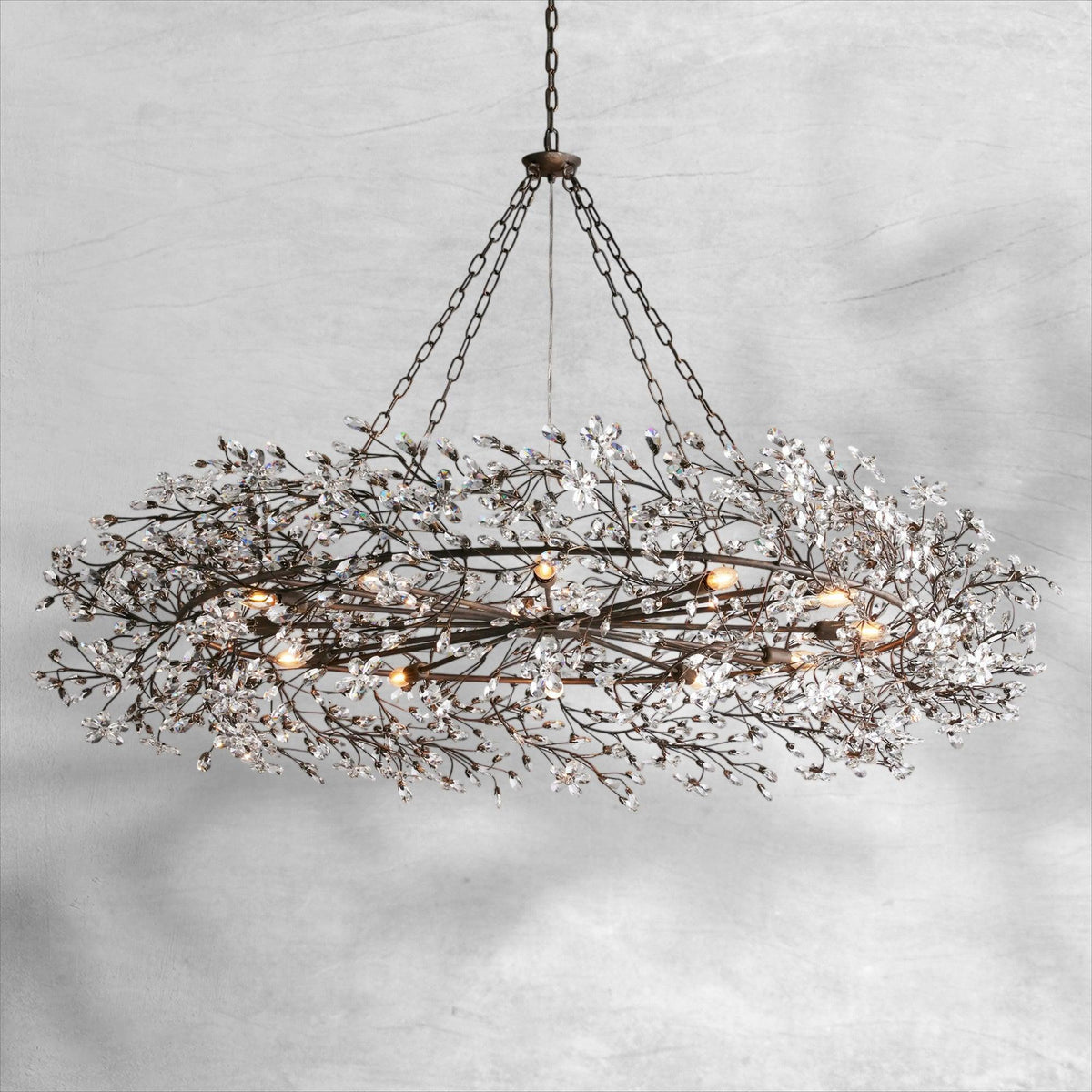 Fiore Crown Chandelier 39" 48" 60" - Zelno