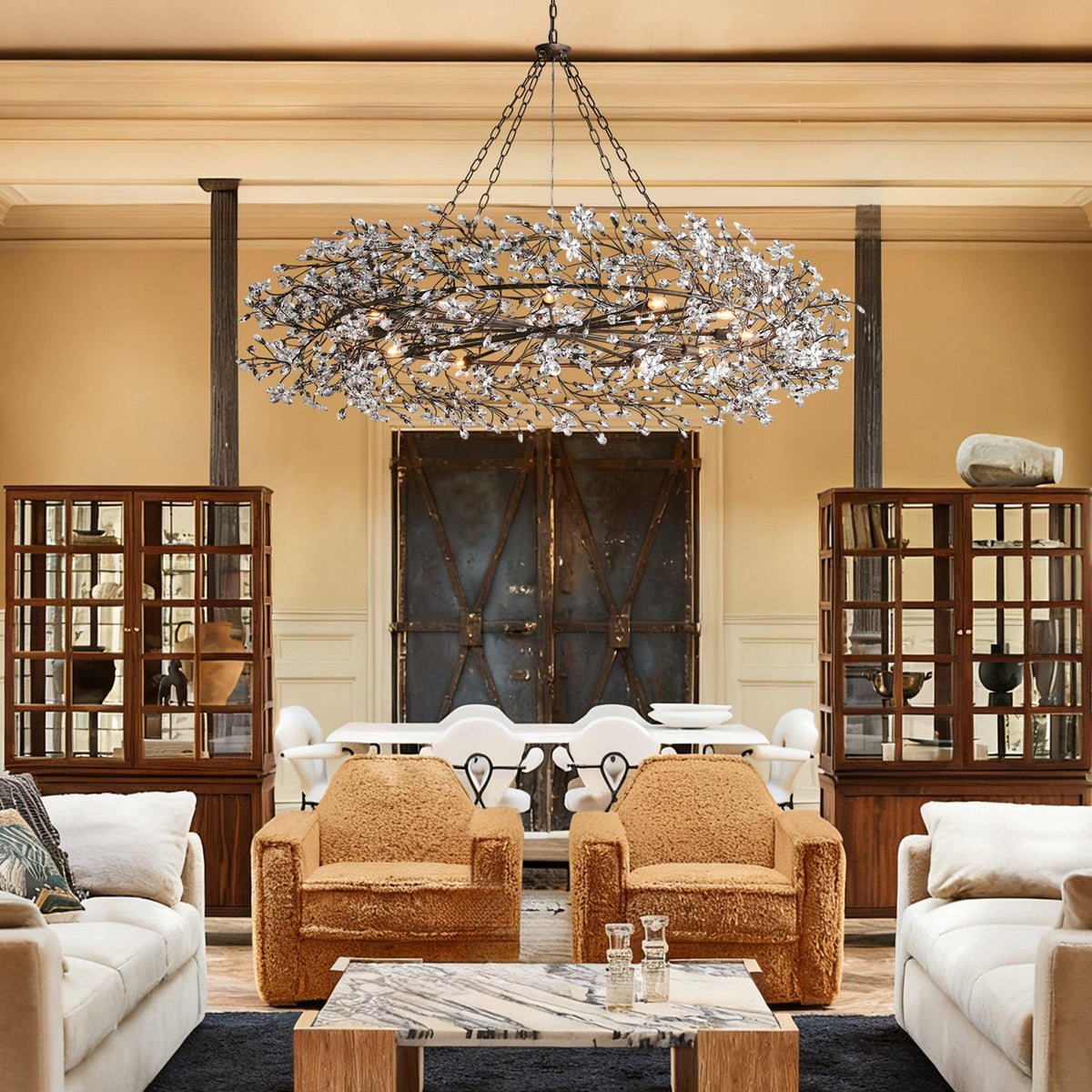 Fiore Crown Chandelier 39" 48" 60" - Zelno