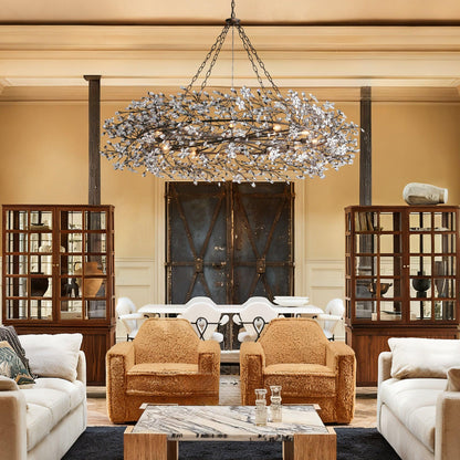 Fiore Crown Chandelier 39" 48" 60" - Zelno