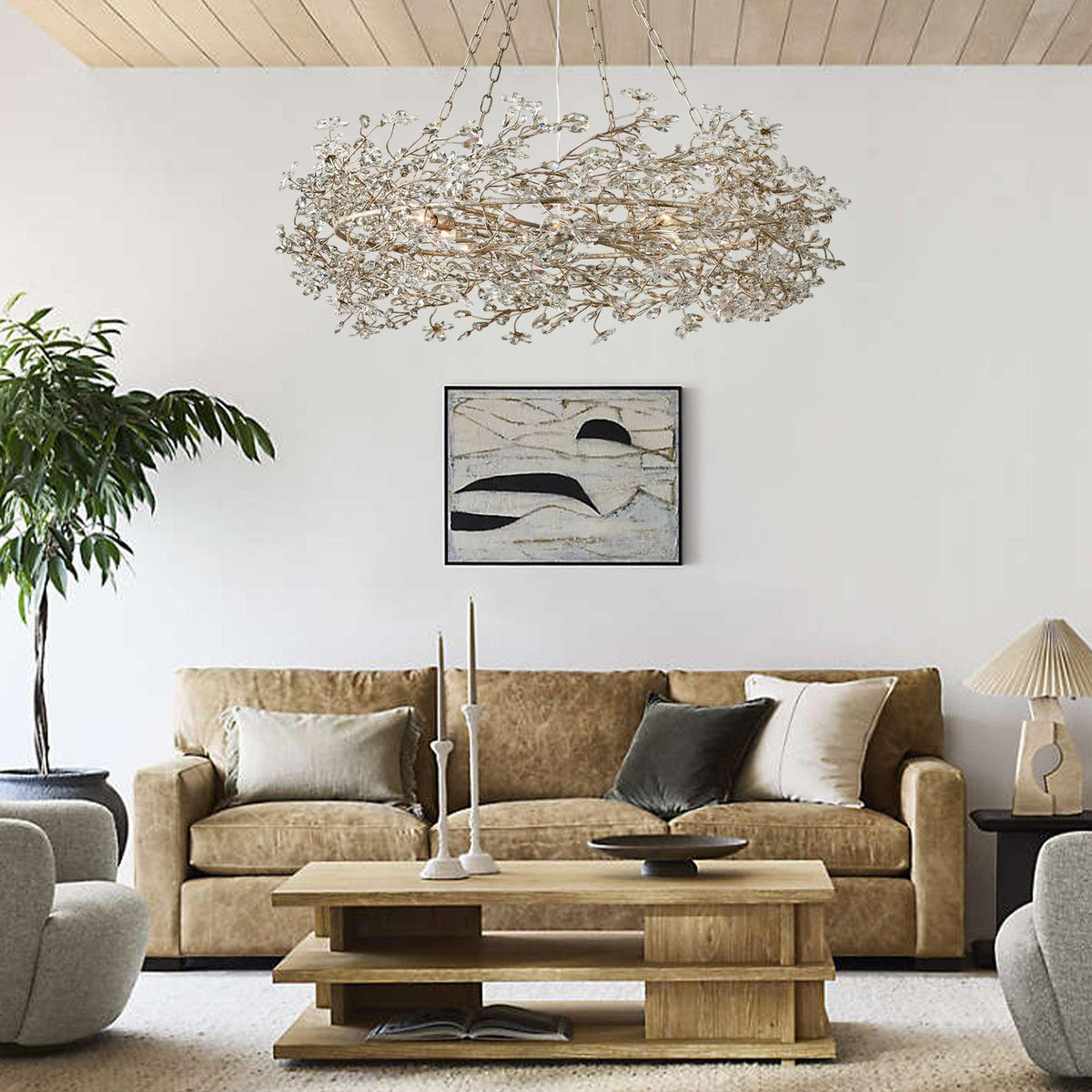 Fiore Crown Chandelier 39" 48" 60" - Zelno