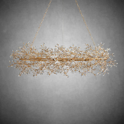 Fiore Oval Chandelier 62'' 74'' - Zelno Lighting