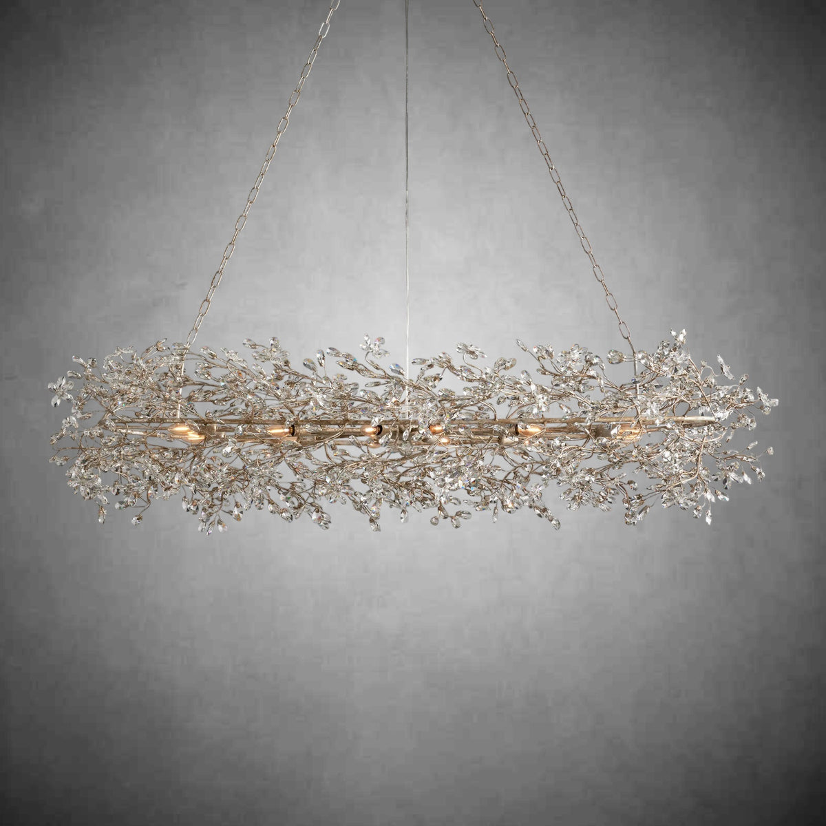 Fiore Oval Chandelier 62'' 74'' - Zelno Lighting