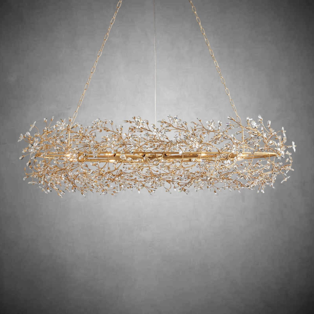 Fiore Oval Chandelier 62'' 74'' - Zelno Lighting