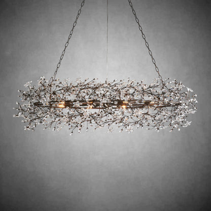 Fiore Oval Chandelier 62'' 74'' - Zelno Lighting