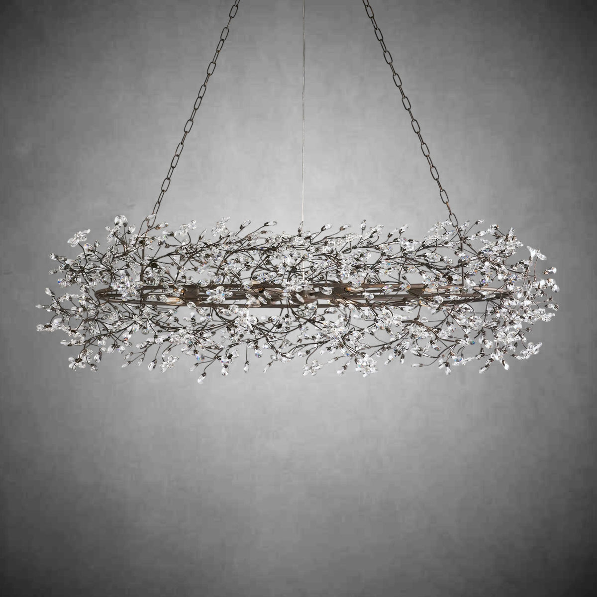 Fiore Oval Chandelier 62'' 74'' - Zelno Lighting