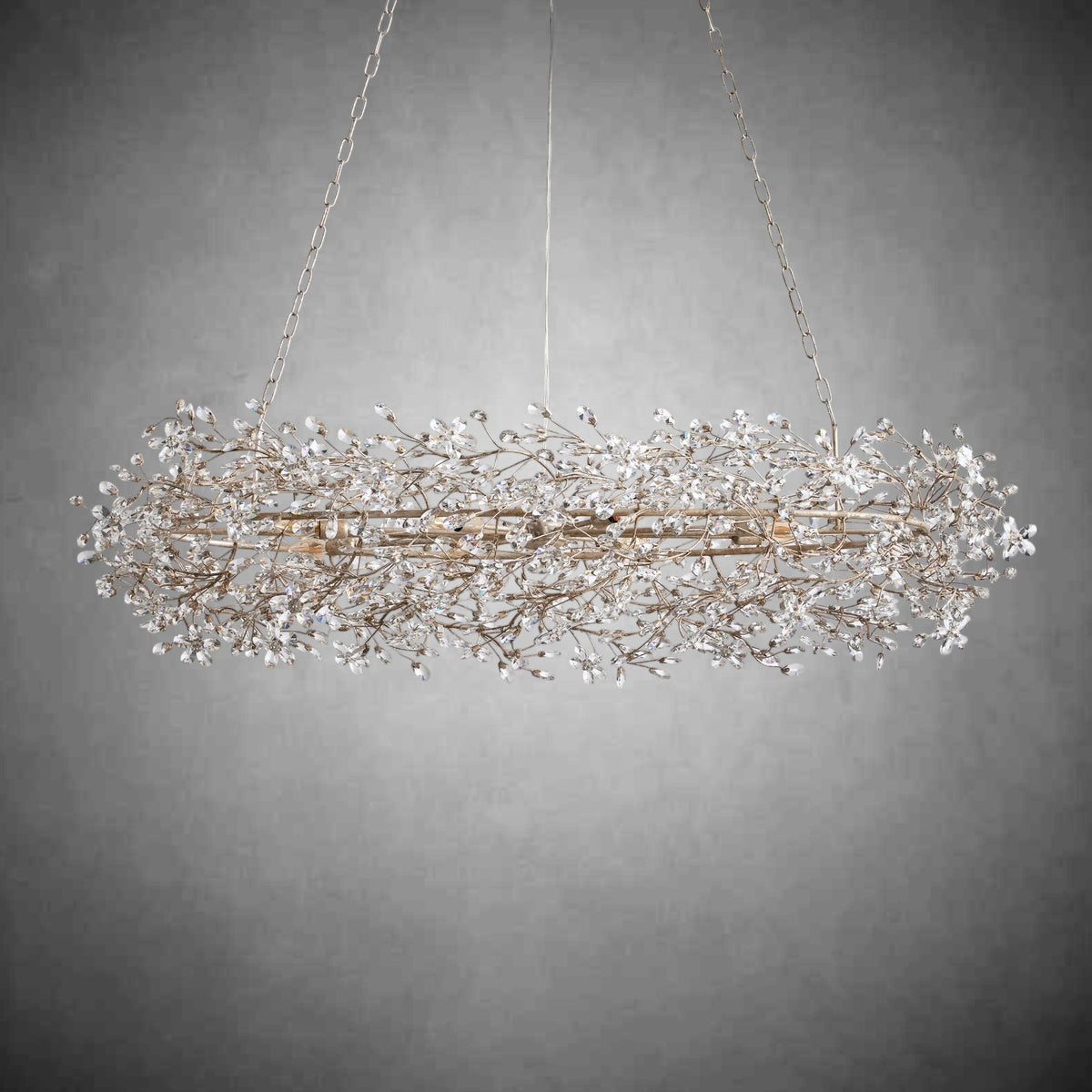 Fiore Oval Chandelier 62'' 74'' - Zelno Lighting