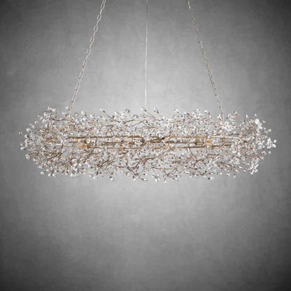 Fiore Oval Chandelier 62'' 74'' - Zelno Lighting