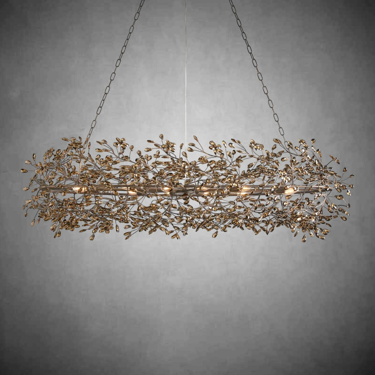 Fiore Oval Chandelier 62'' 74'' - Zelno Lighting