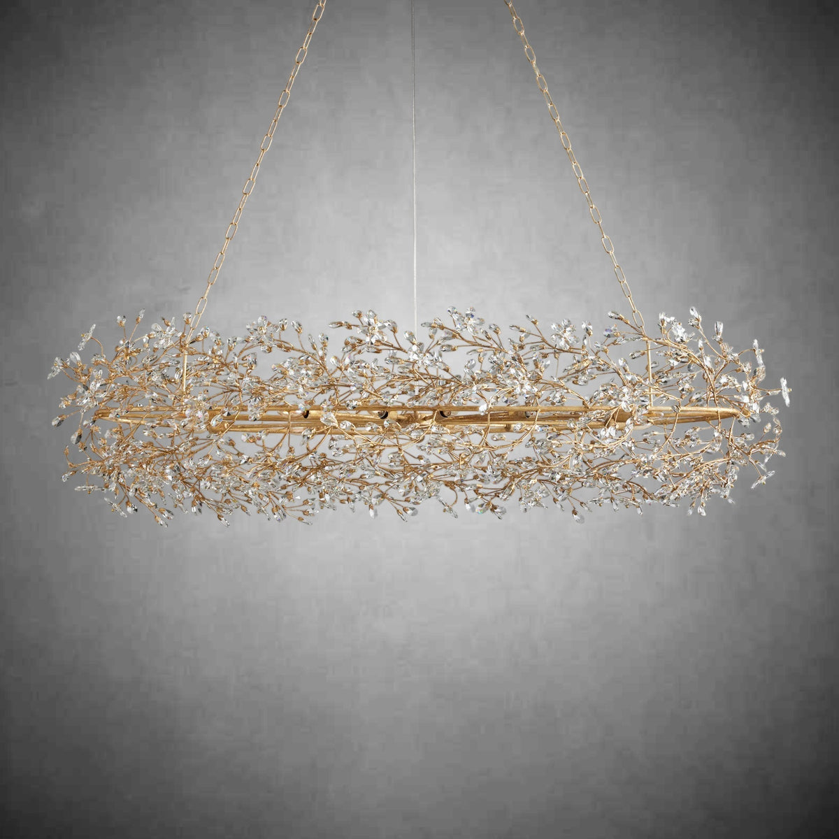 Fiore Oval Chandelier 62'' 74'' - Zelno Lighting