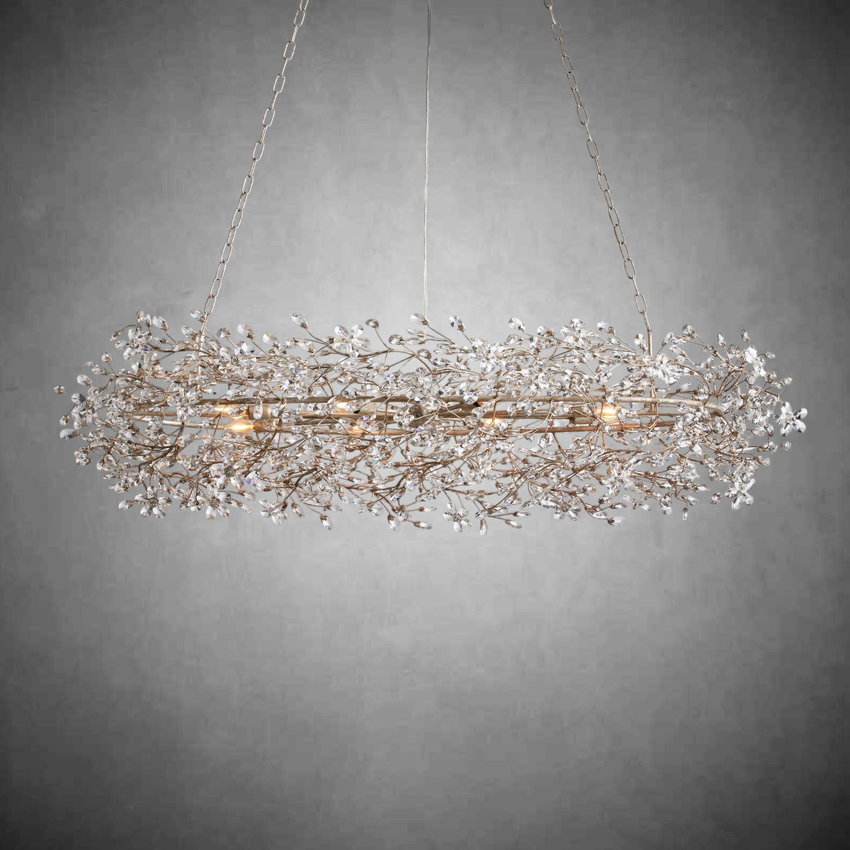 Fiore Oval Chandelier 62'' 74'' - Zelno Lighting