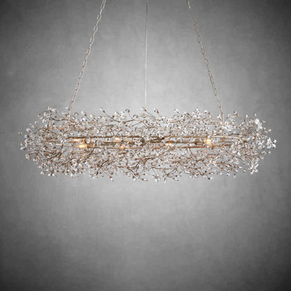 Fiore Oval Chandelier 62'' 74'' - Zelno Lighting