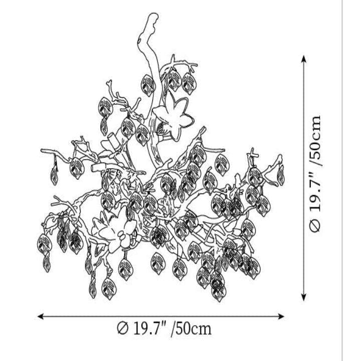 Fiori Branch Chandelier - Zelno Lighting