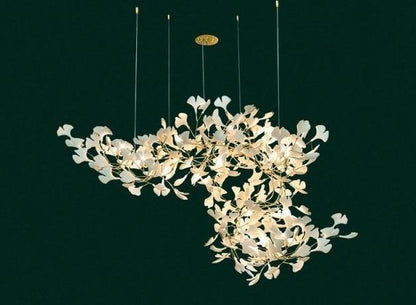 Fleur-de-lis Ceramic Branch Chandelier - Zelno Lighting