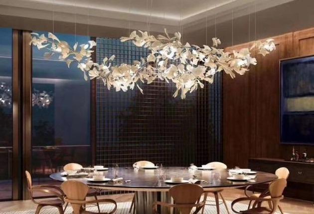 Fleur-de-lis Ceramic Branch Chandelier - Zelno Lighting