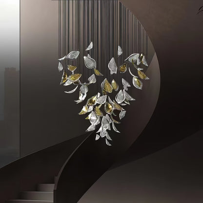 Floating Leaves Chandelier - Zelno Lighting
