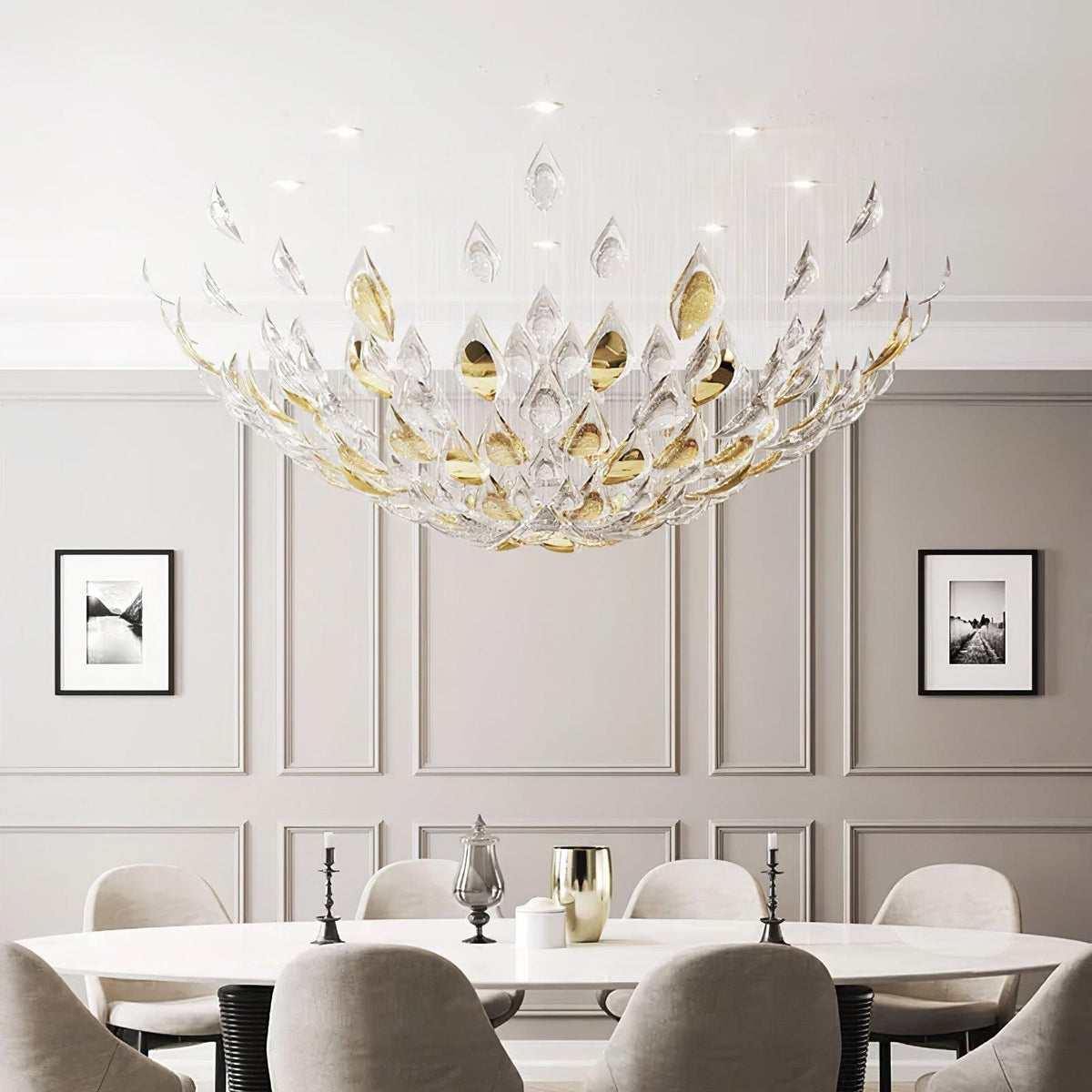 Floating Leaves Chandelier - Zelno Lighting