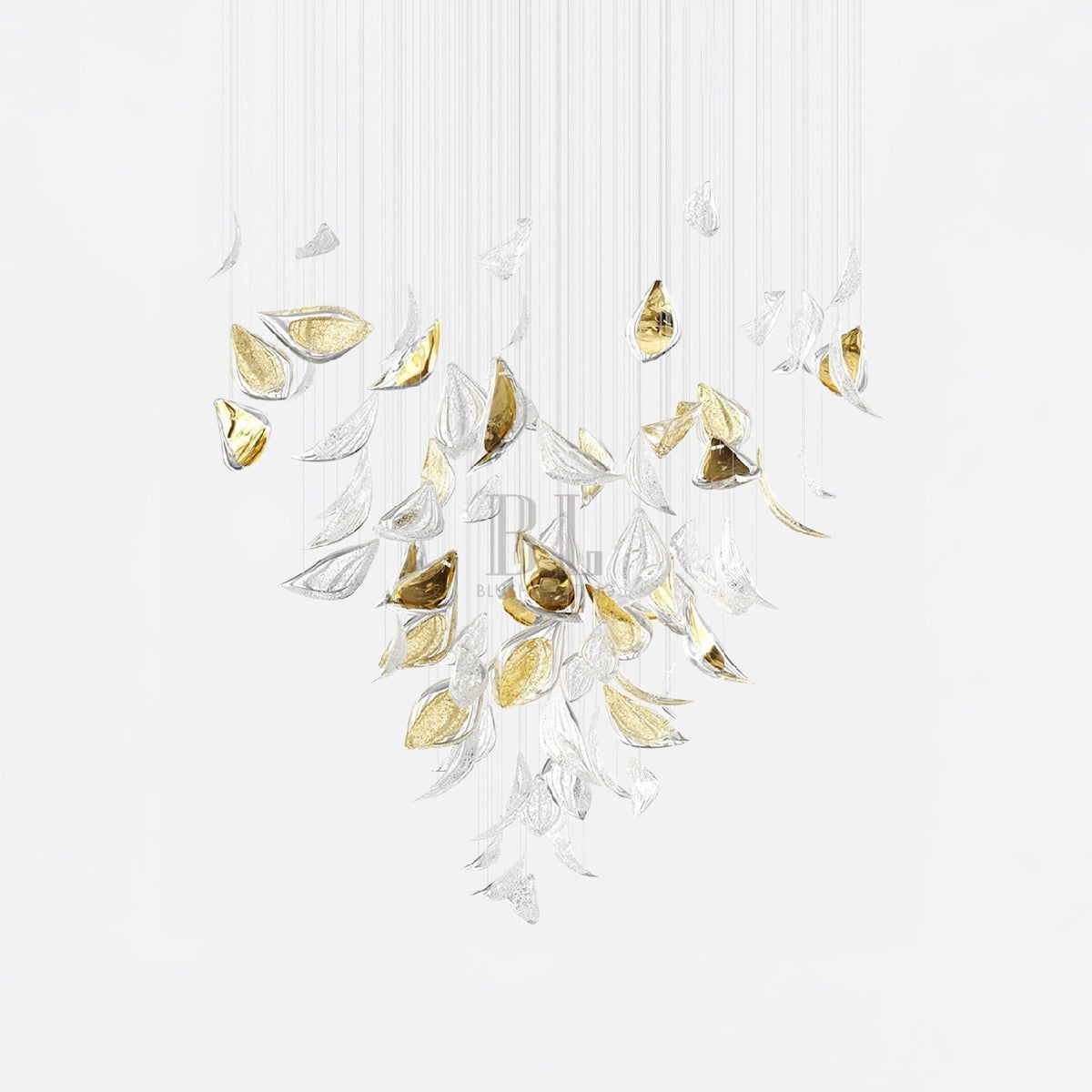 Floating Leaves Chandelier - Zelno Lighting