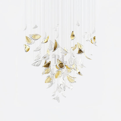 Floating Leaves Chandelier - Zelno Lighting