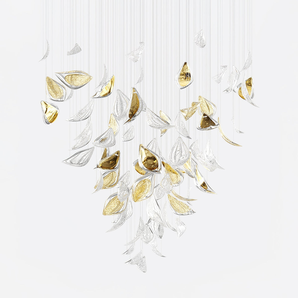 Floating Leaves Chandelier - Zelno Lighting