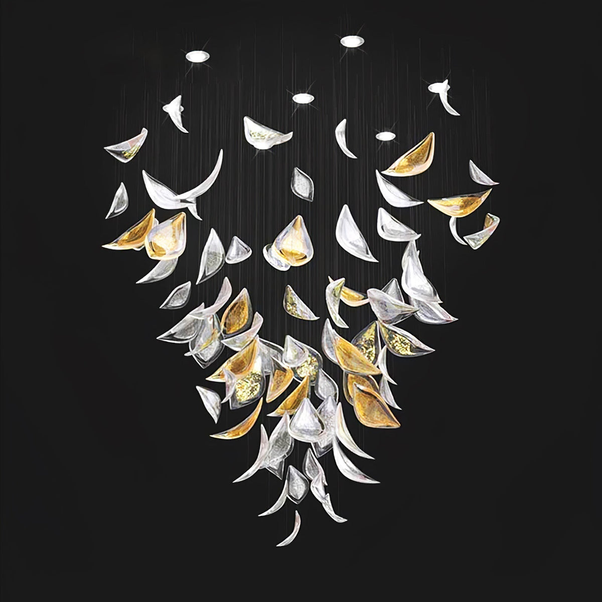 Floating Leaves Chandelier - Zelno Lighting