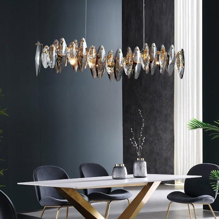 Flor Linear Chandelier for Dining Room - Zelno Lighting