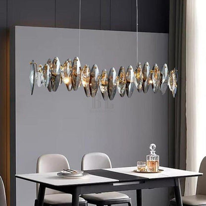 Flor Linear Chandelier for Dining Room - Zelno Lighting