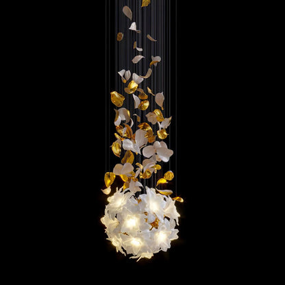 Flying Flowers Fluttering Chandelier - Zelno Lighting